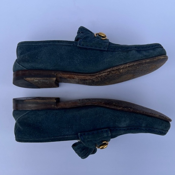 Gucci Blue Suede Horsebit Men’s Loafers 353014 - Picture 6 of 15